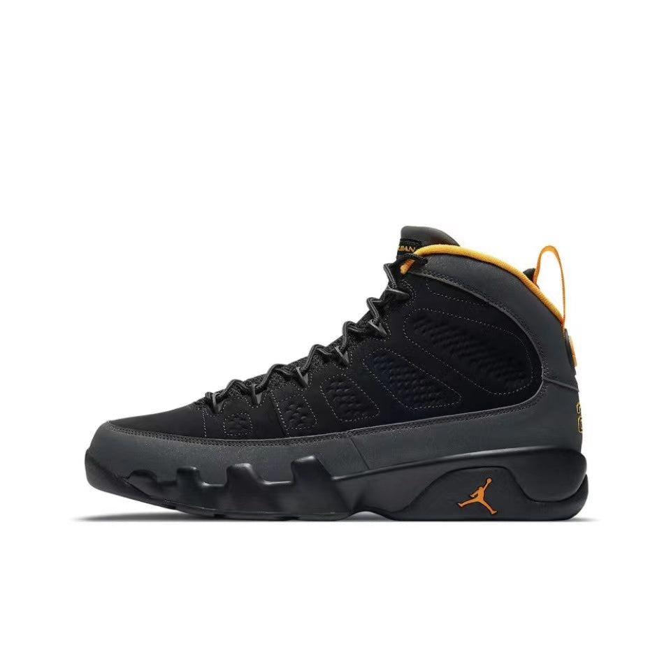 JORDAN RETRO 9 Dark Charcoal University Gold