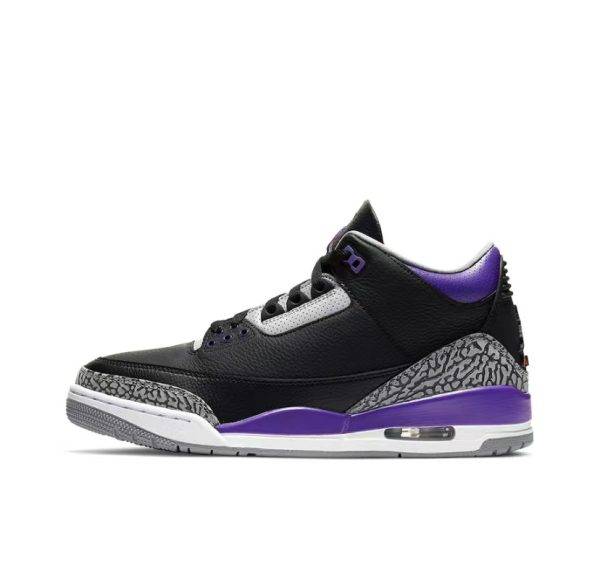 JORDAN RETRO 3 Black Court Purple